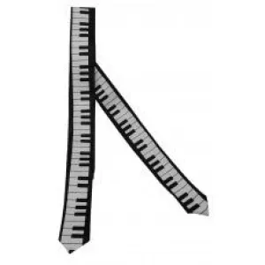 Skinny Tie - Keyboard Black and White