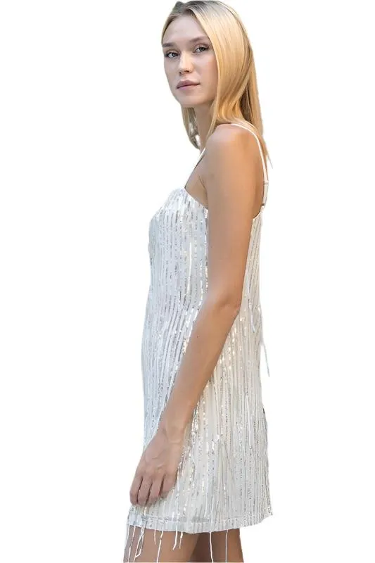 Sleeveless Sequin Mini Dress