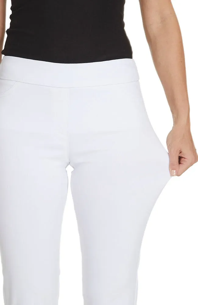Slim-Sation® White Twill Ankle Pants