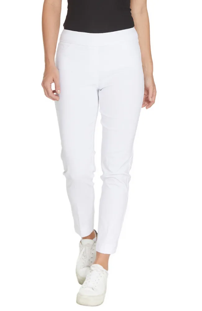 Slim-Sation® White Twill Ankle Pants