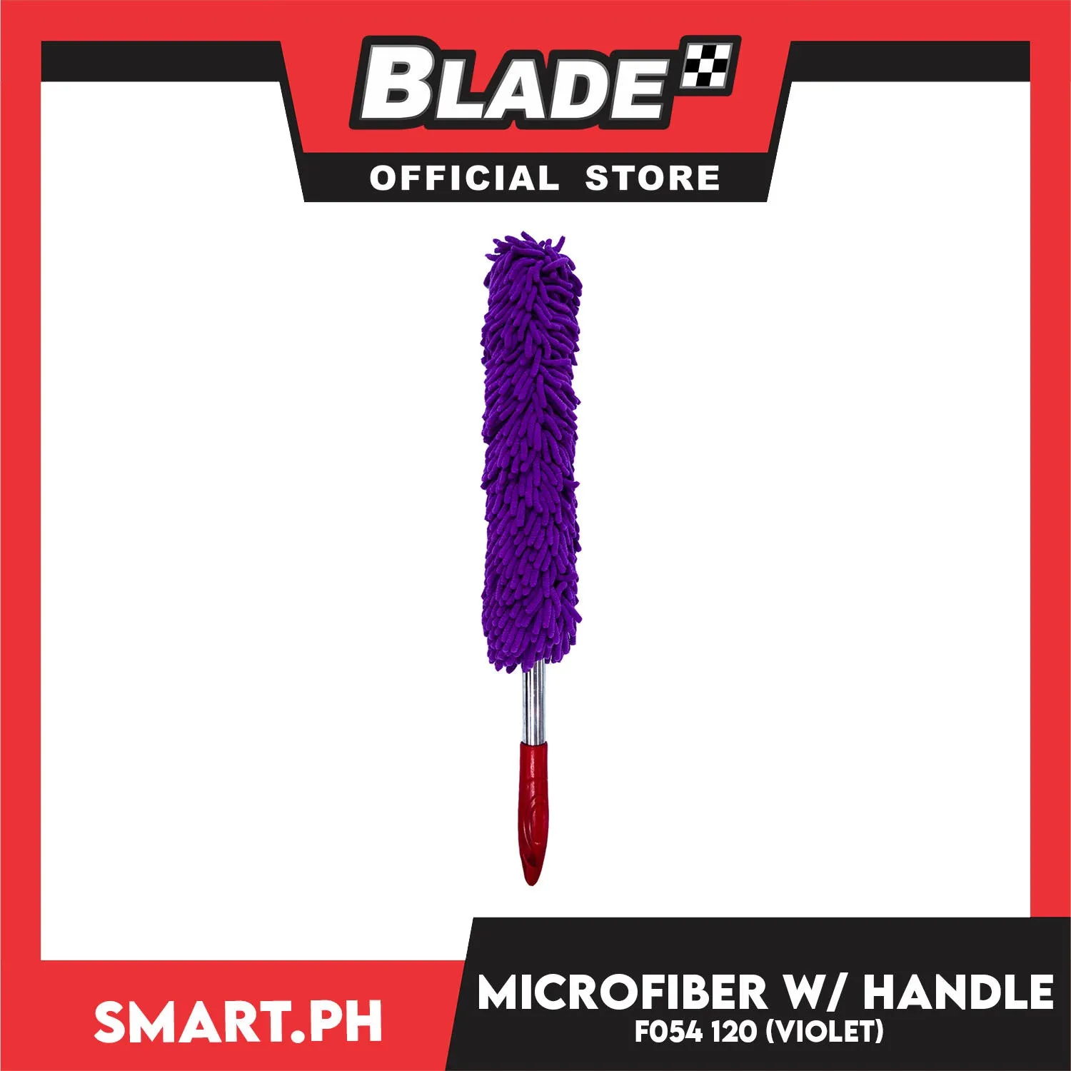 Smart.ph Microfiber Dust Cleaner With Handle F054 67cm (Violet) Multipurpose Duster/Cleaning Dashboard Duster/Interior Car Detailing Brush/Lint Free Microfiber Cloths, Exterior or Interior Use