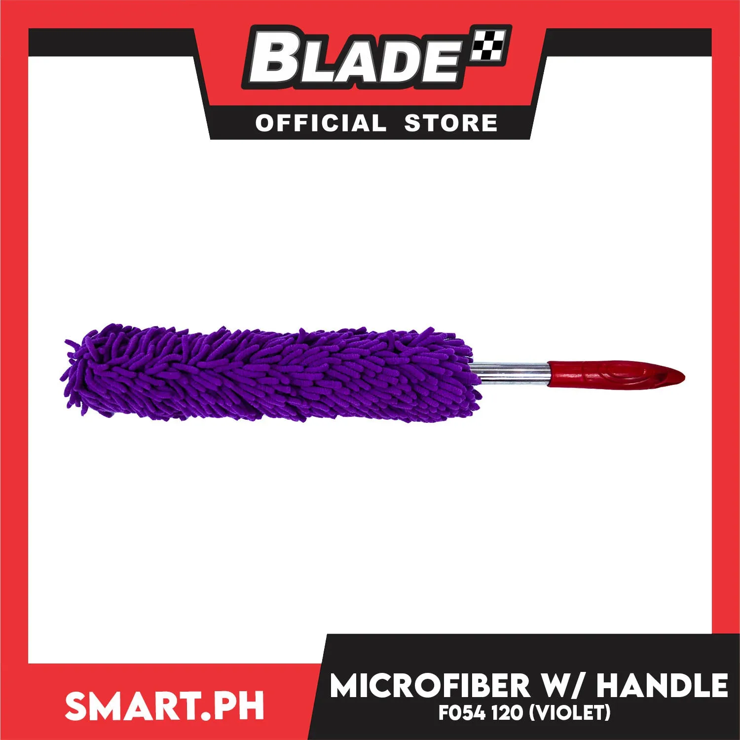 Smart.ph Microfiber Dust Cleaner With Handle F054 67cm (Violet) Multipurpose Duster/Cleaning Dashboard Duster/Interior Car Detailing Brush/Lint Free Microfiber Cloths, Exterior or Interior Use