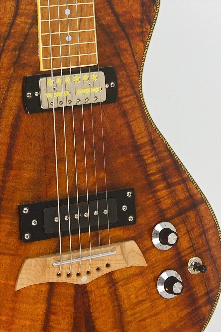 SOLD Asher Electro Hawaiian® Model I Koa Lap Steel with Gold Foil Pickups, s/n# 770
