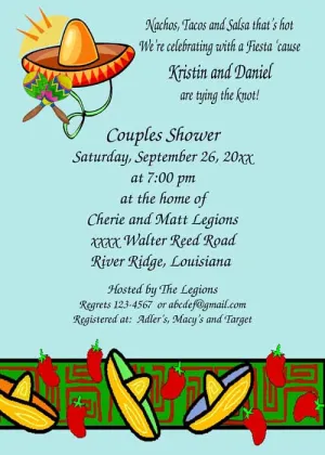 SOMBREO BAND CUSTOM INVITATION