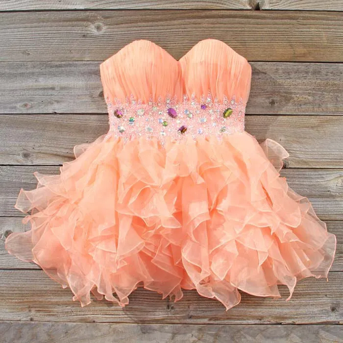 Spool Couture Peaches & Chiffon Dress
