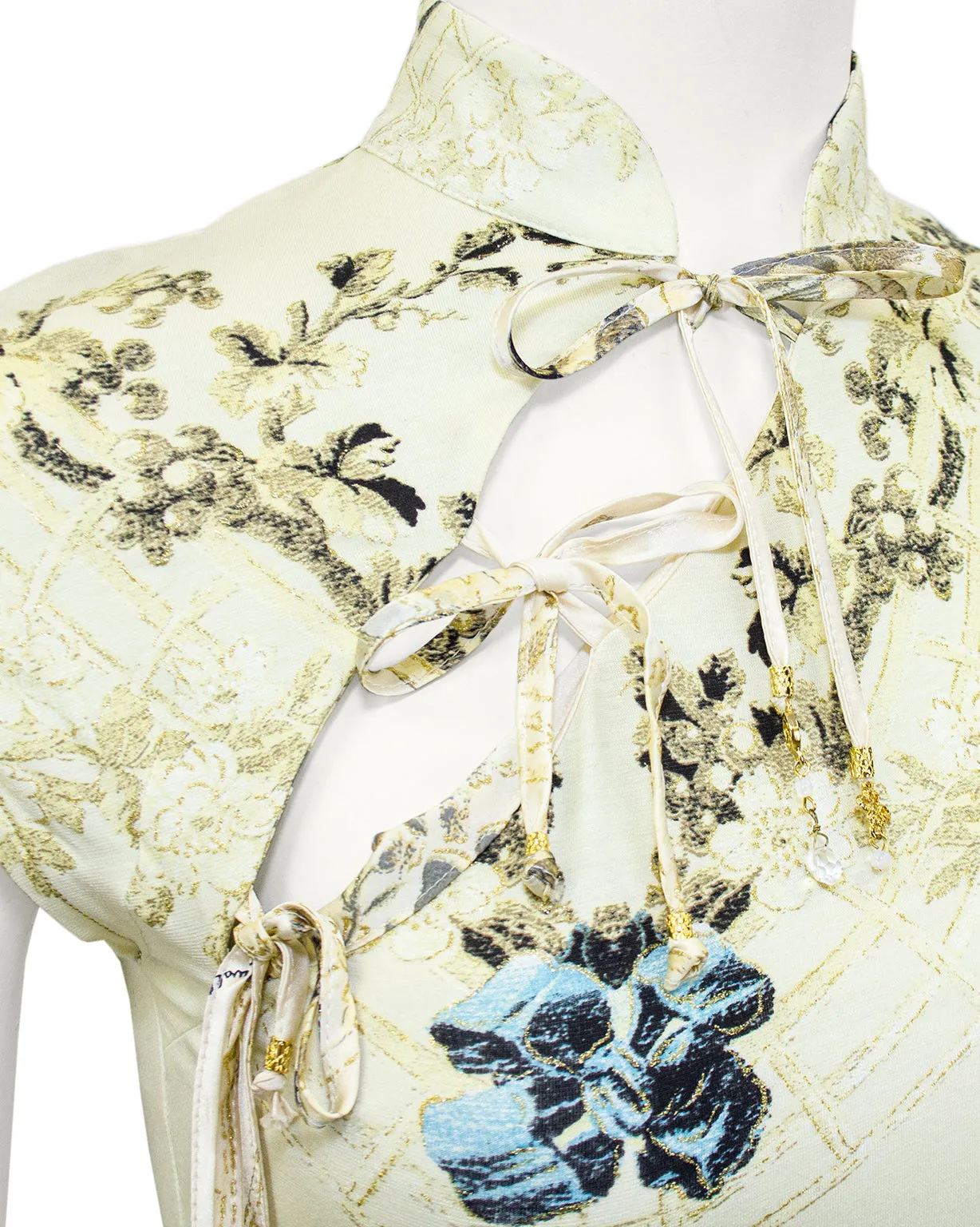 S/S 2003 Cheongsam Style Mesh Top with Swan