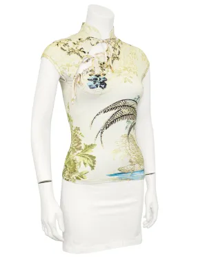 S/S 2003 Cheongsam Style Mesh Top with Swan