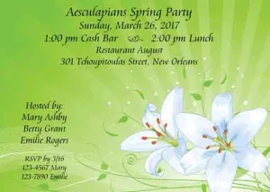 STAR GAZER LILIES CUSTOM INVITATION
