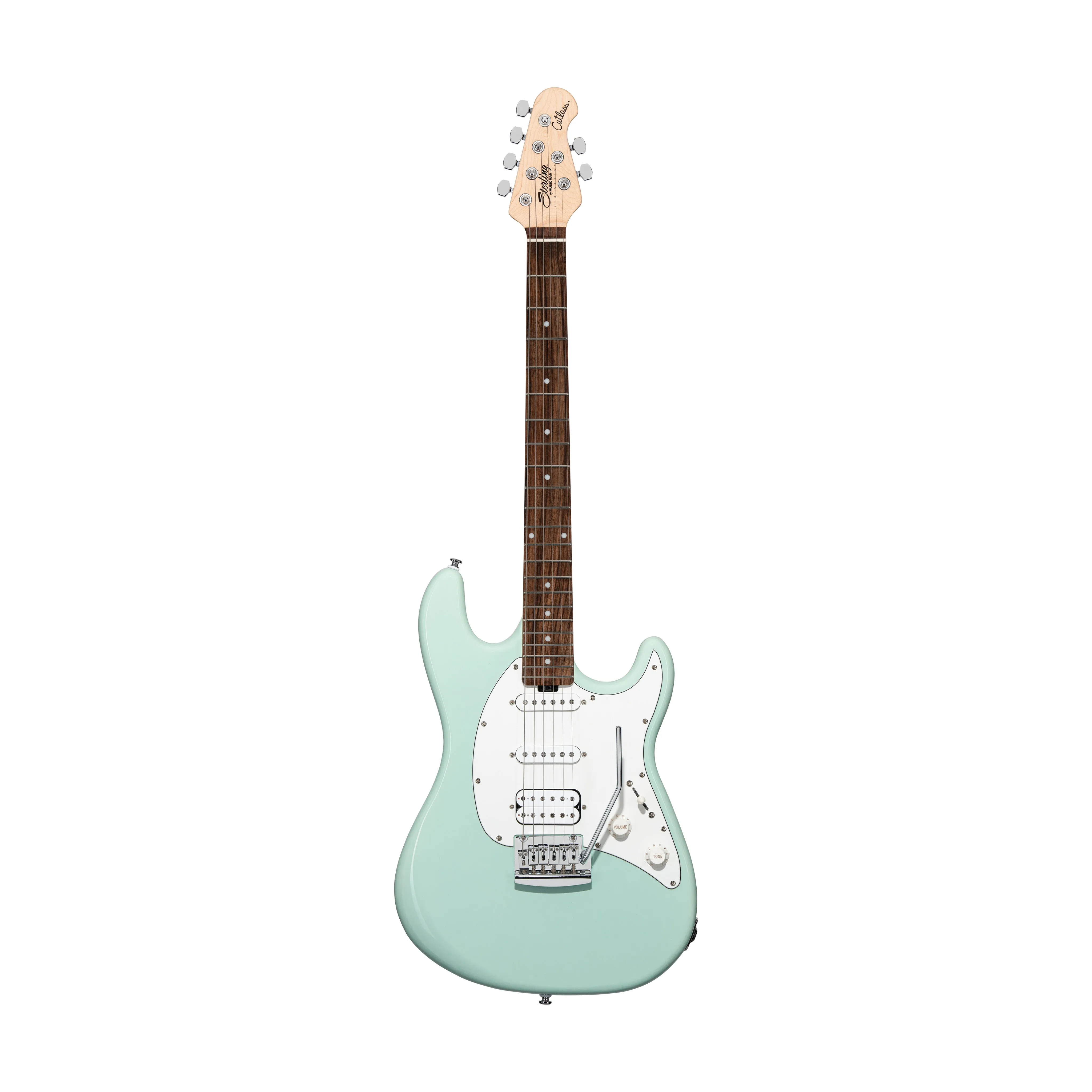 Sterling by Music Man Cutlass HSS Electric Guitar, Laurel FB, Mint Green