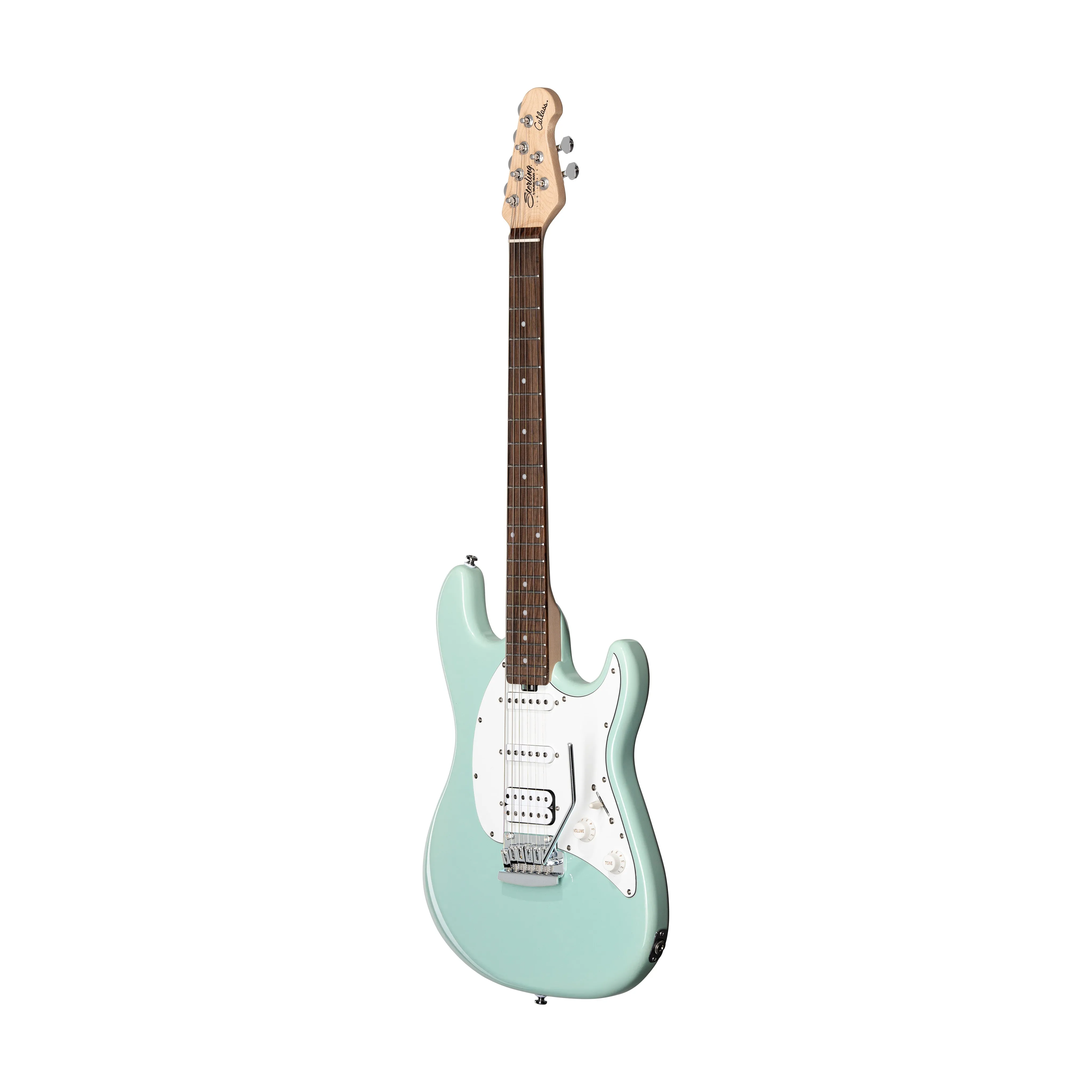 Sterling by Music Man Cutlass HSS Electric Guitar, Laurel FB, Mint Green