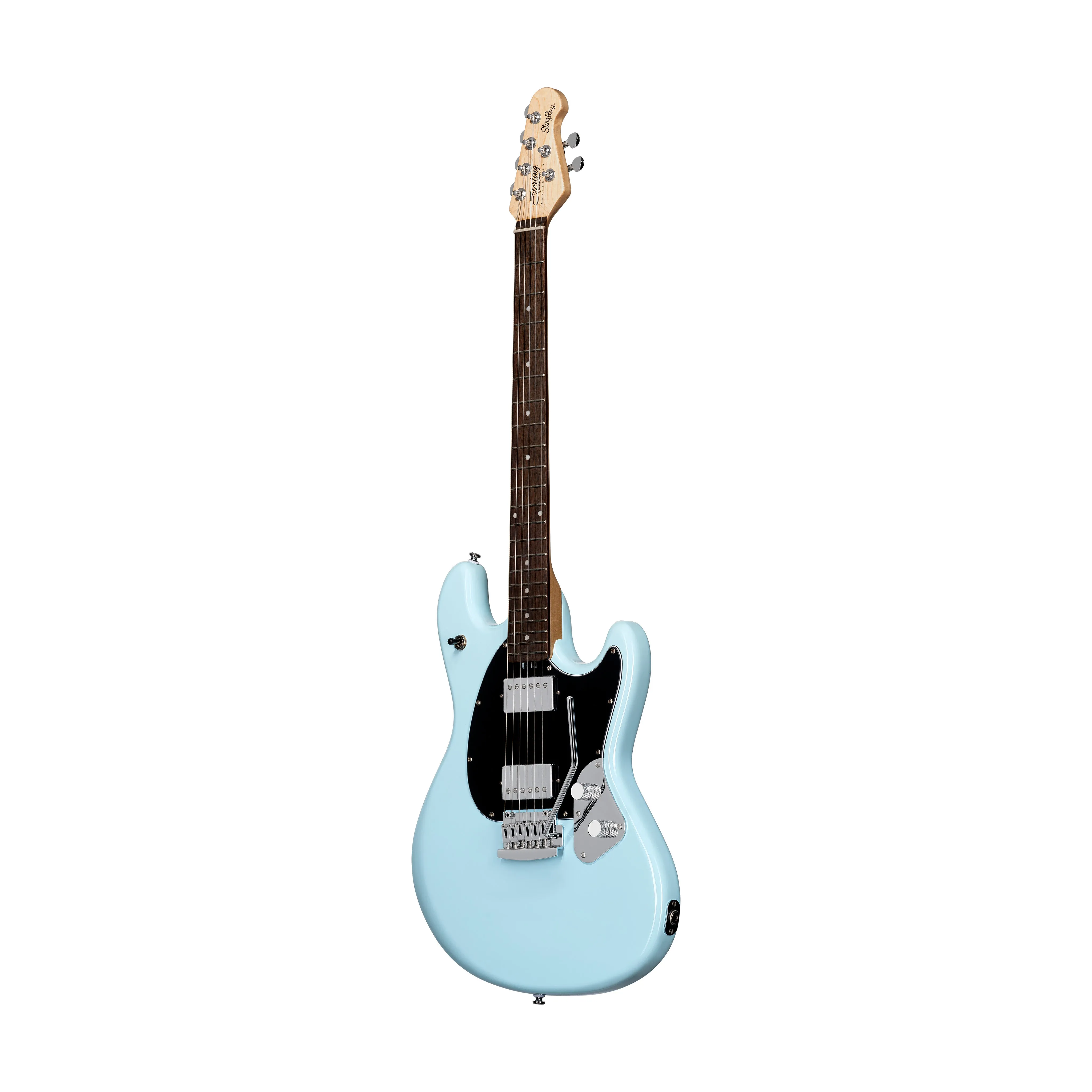 Sterling by Music Man SR30 StingRay HH Guitar, Laurel FB, Daphne Blue