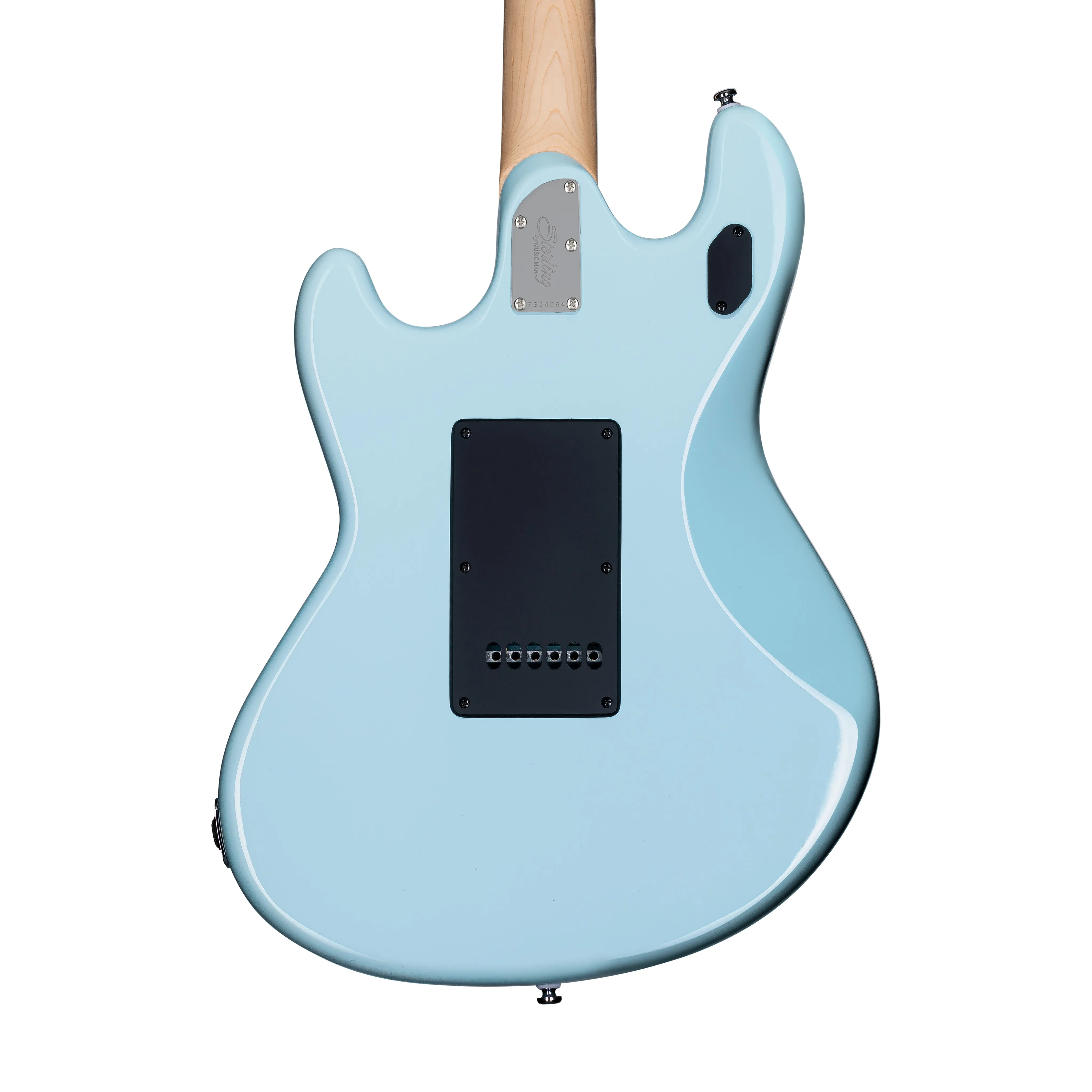 Sterling by Music Man SR30 StingRay HH Guitar, Laurel FB, Daphne Blue
