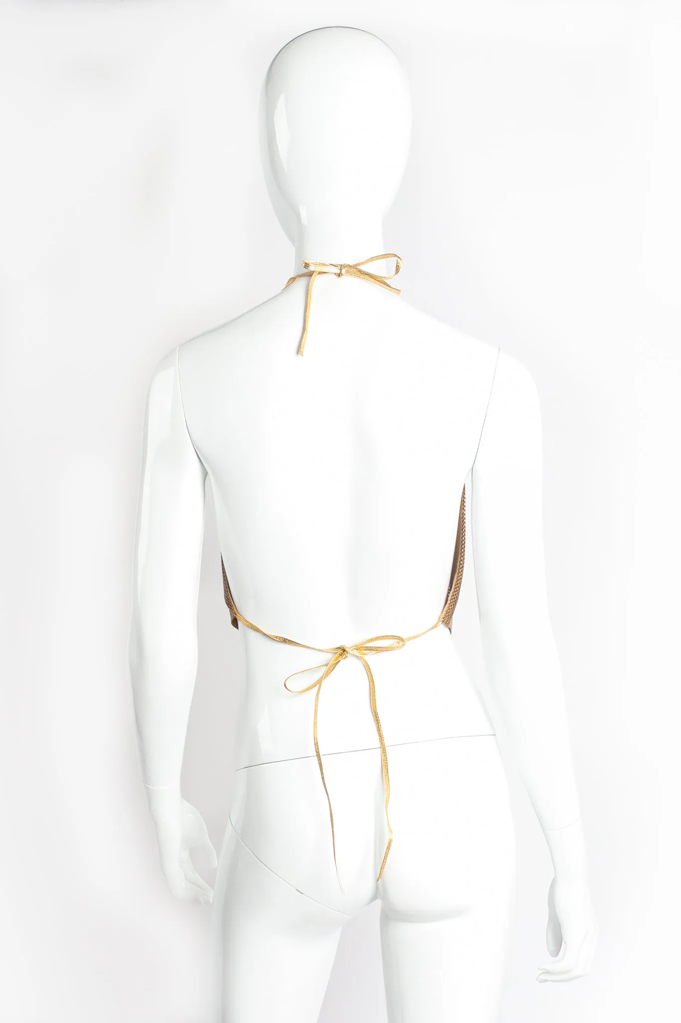 Swarovski Matte Metal Mesh Halter
