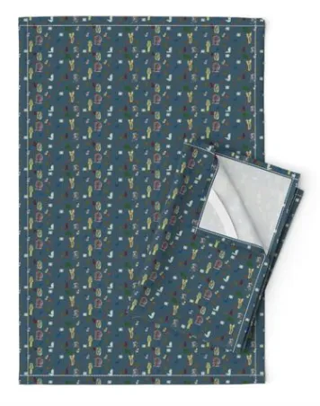 Tea Towel <br/> The Great Mother, Cobalt