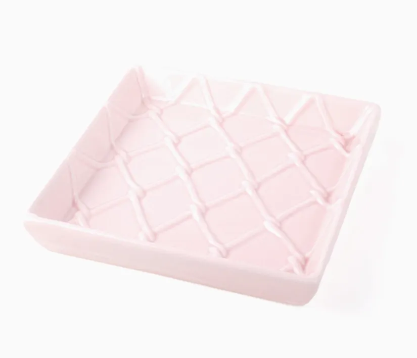 Textured Beverage Napkin Tray - Pink