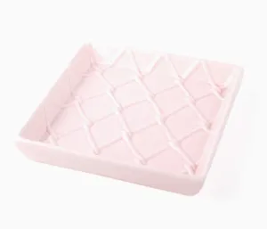 Textured Beverage Napkin Tray - Pink