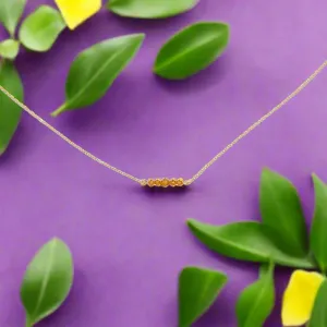 Topaz Crystal  Bar Necklace