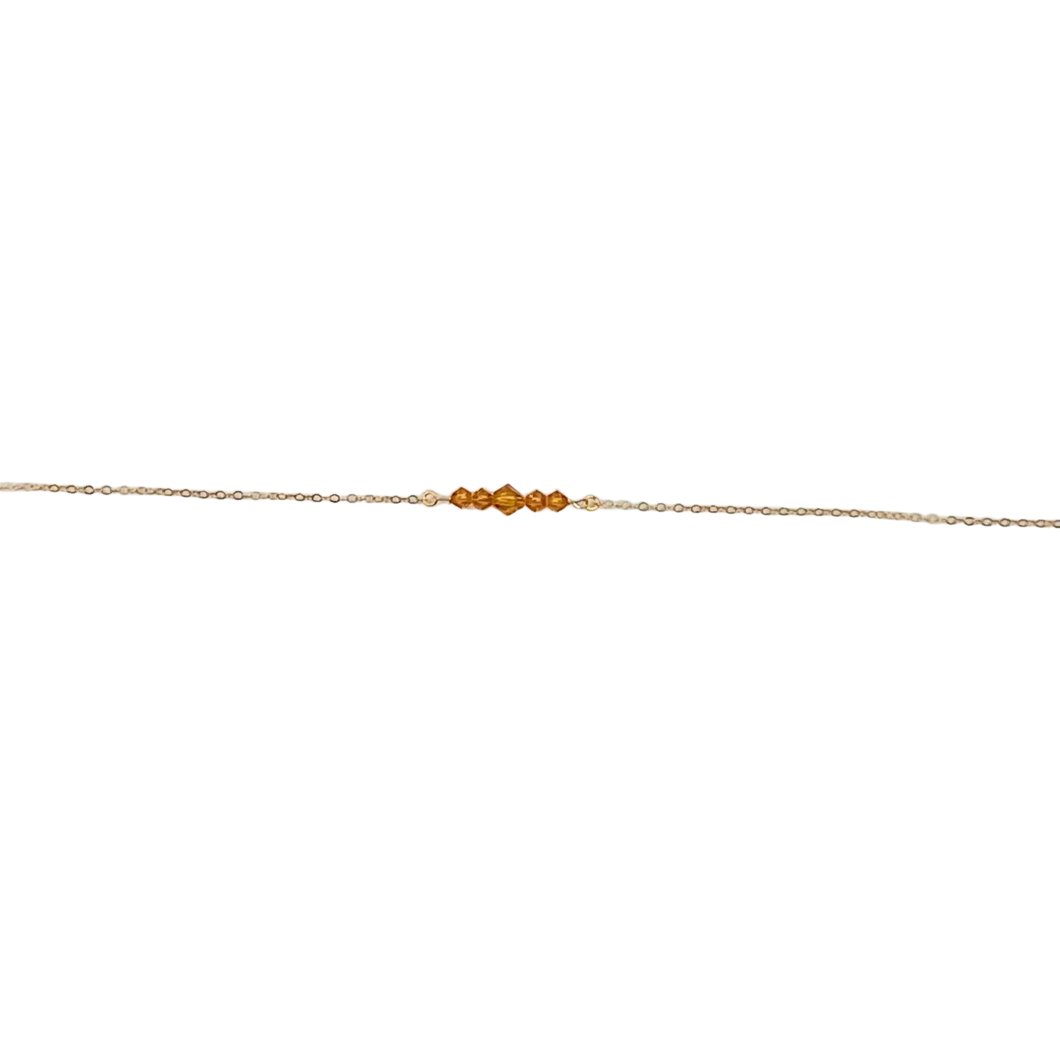 Topaz Crystal  Bar Necklace