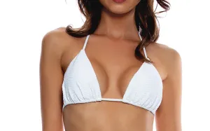 Triangle-Wavy Ruched Back Tie Side Bikini ::RET