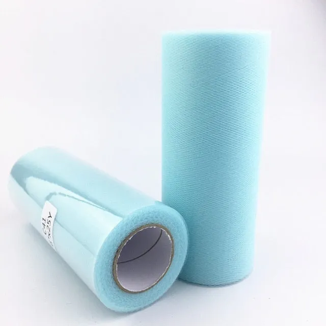 Tulle Roll 15cm 22m Roll Fabric Spool Tutu Baby Shower Party Birthday Gift Wrap Wedding Decoration Party Favors Event Supplies.