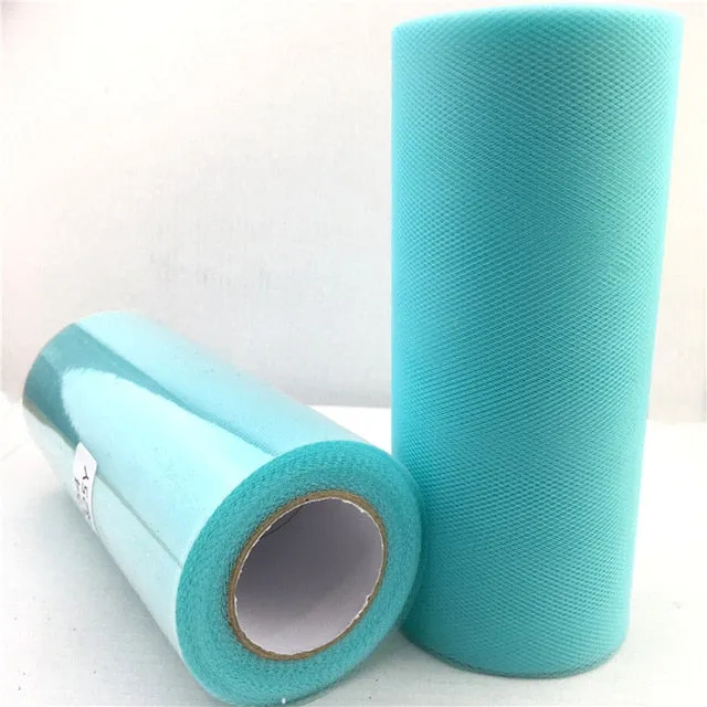 Tulle Roll 15cm 22m Roll Fabric Spool Tutu Baby Shower Party Birthday Gift Wrap Wedding Decoration Party Favors Event Supplies.