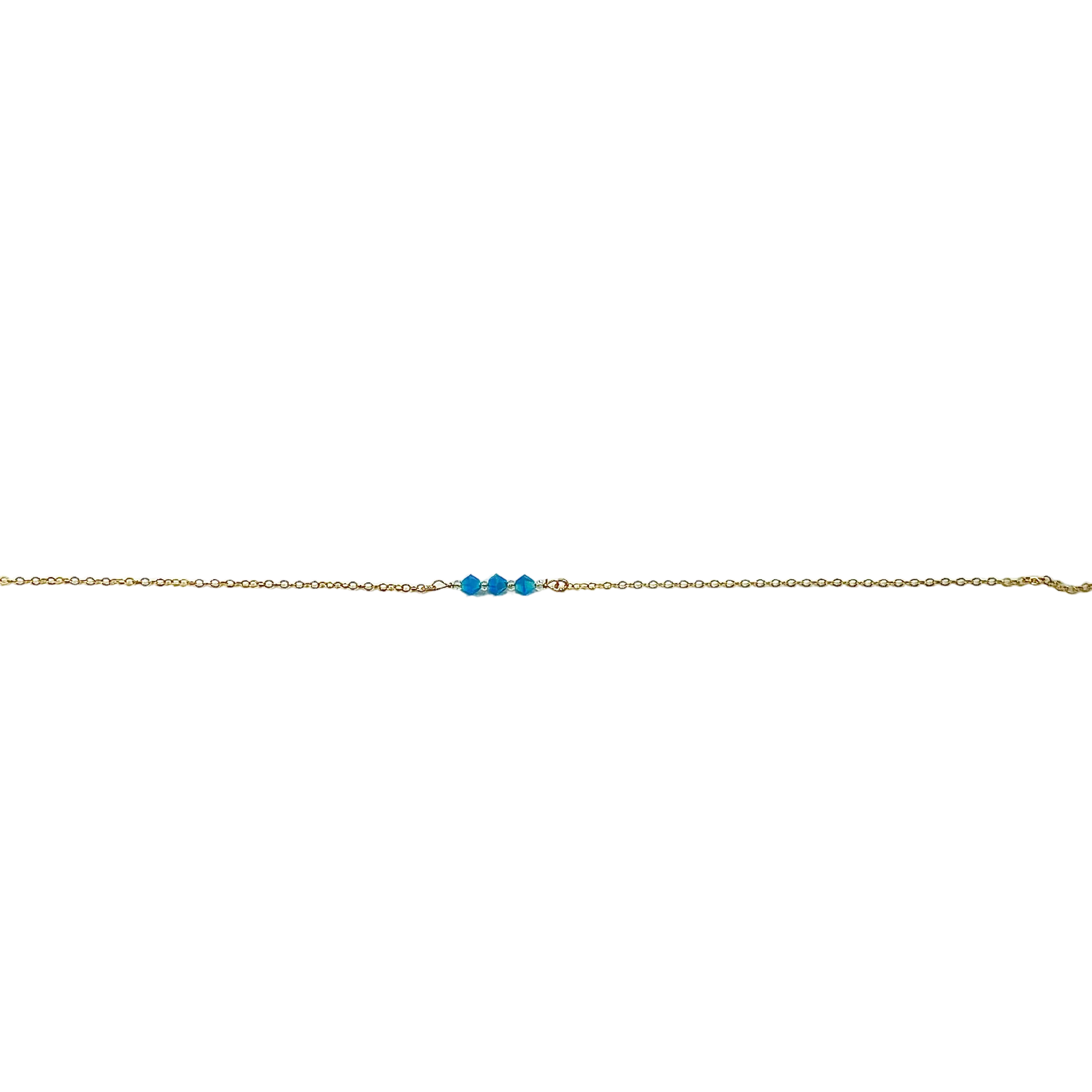 Turquoise Crystal Bar Necklace