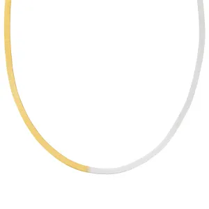 Two Tone Herringbone Necklace