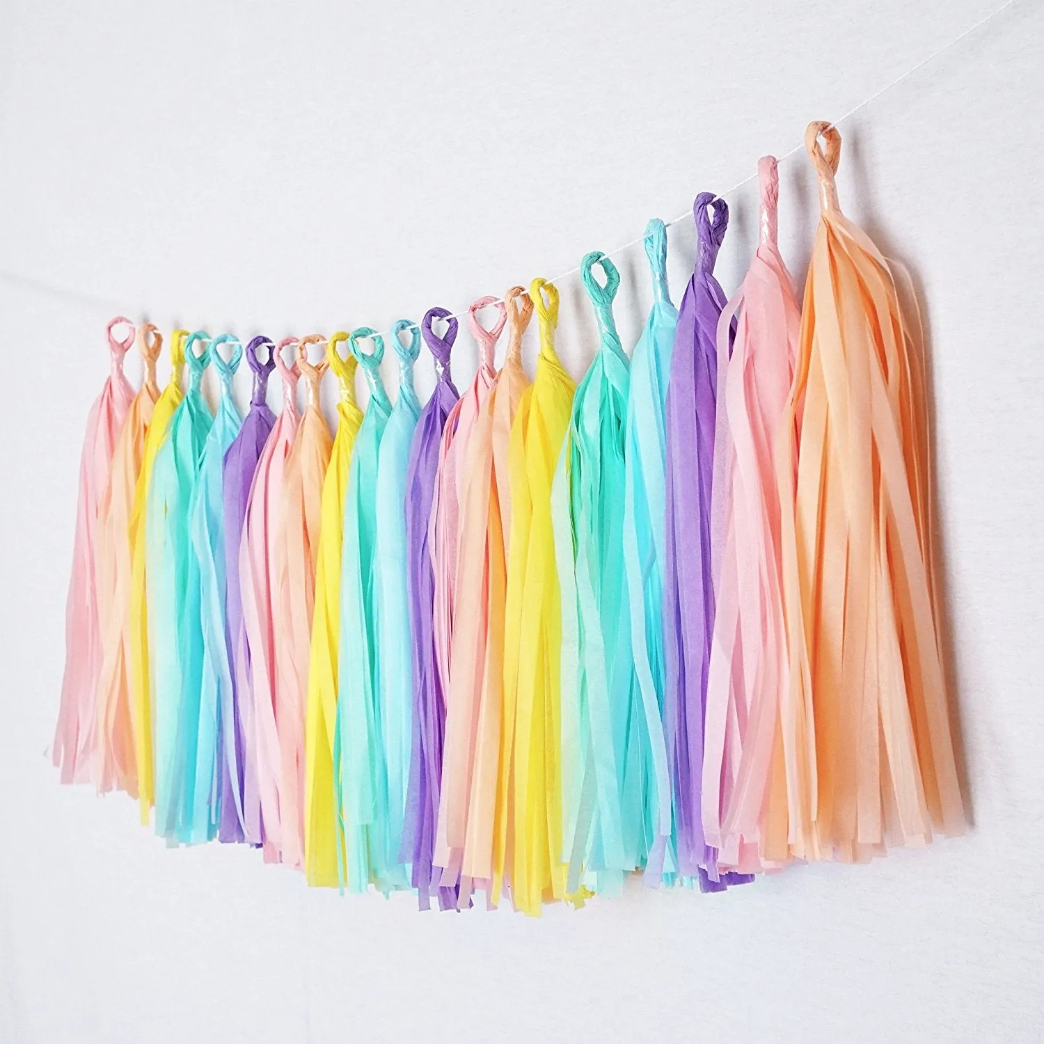 Unicorn Pastel Rainbow Tassel Garland Banner Hanging Party Decoration