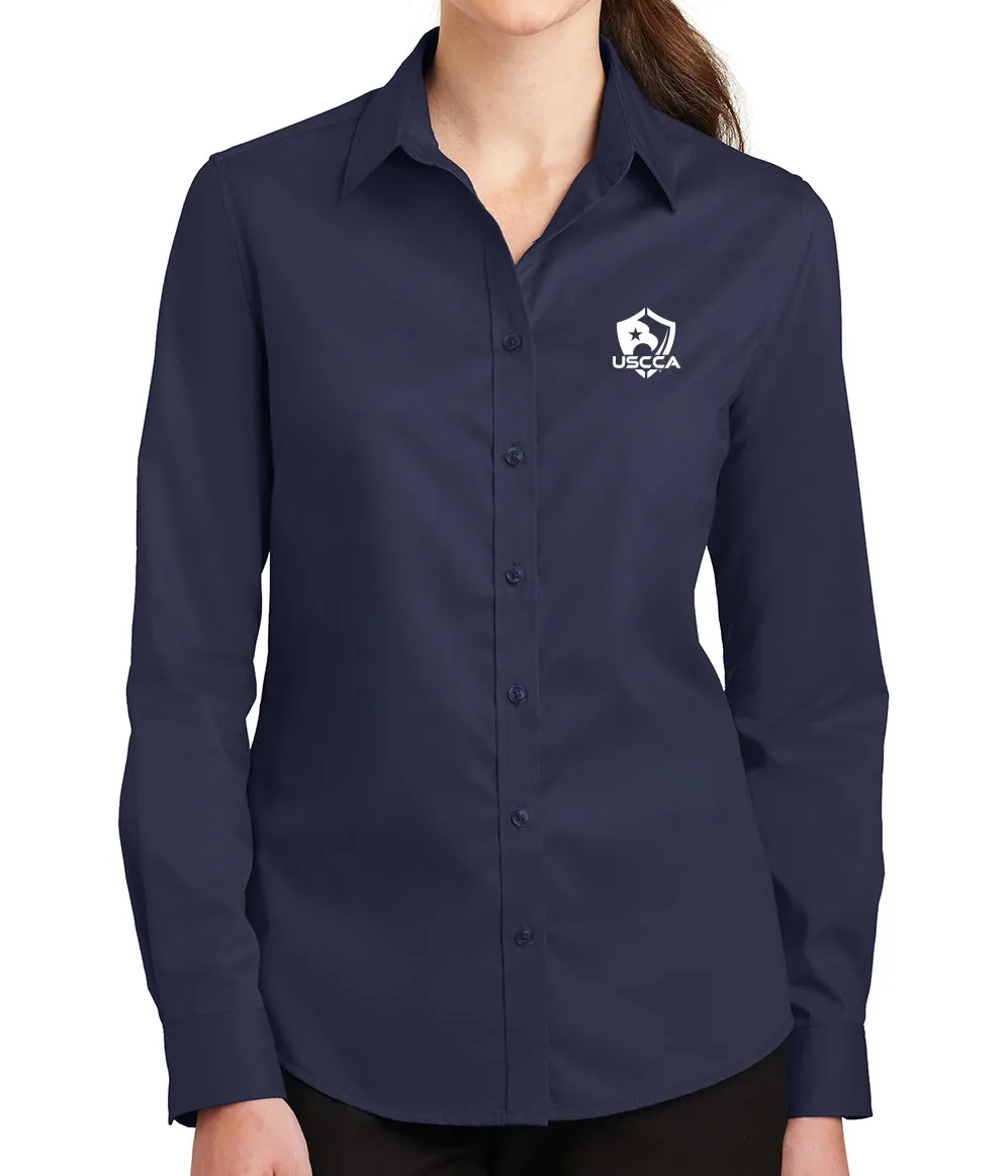 USCCA Port Authority® Ladies SuperPro™ Twill Shirt