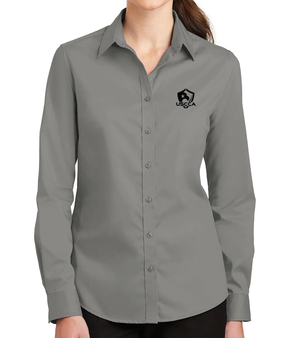 USCCA Port Authority® Ladies SuperPro™ Twill Shirt
