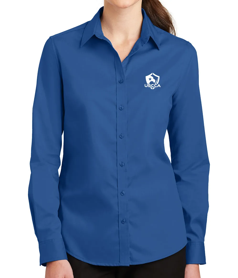 USCCA Port Authority® Ladies SuperPro™ Twill Shirt