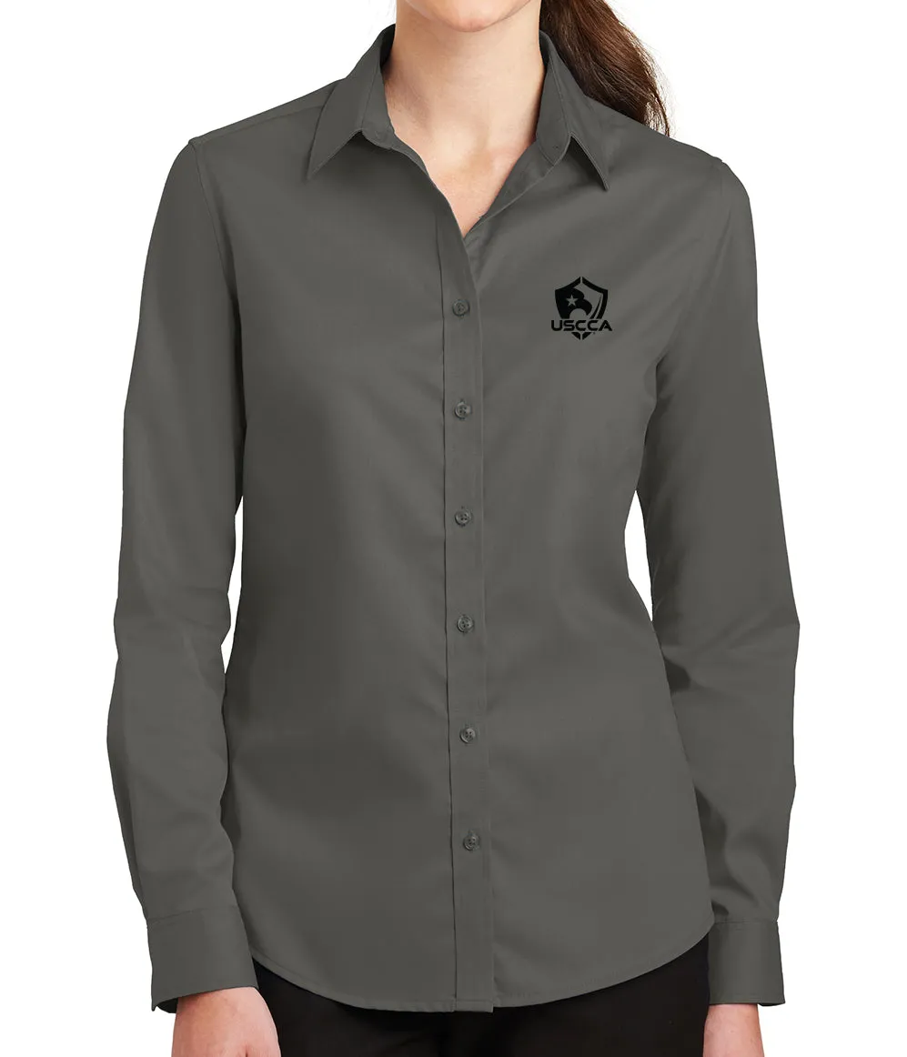 USCCA Port Authority® Ladies SuperPro™ Twill Shirt
