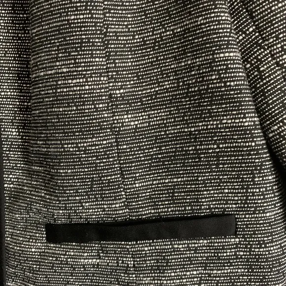 Vince Camuto Black Textured Zip Front Blazer Jacket Size 14