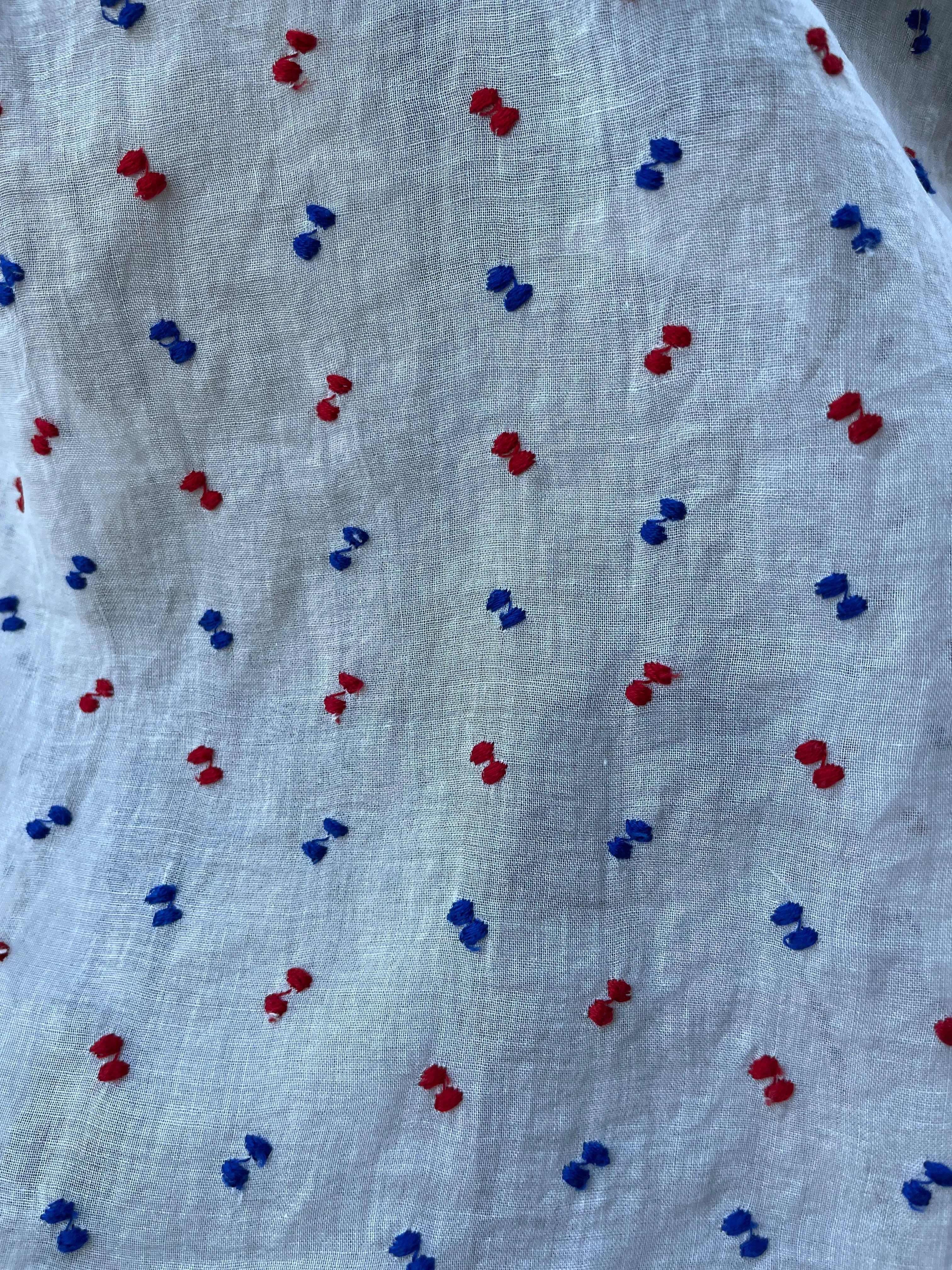Vintage 1930s Polka Dot Organdy Blouse