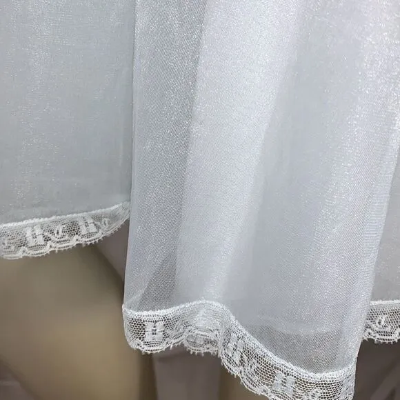 Vintage 1960s Pale Powder Blue Sheer Babydoll Nightgown | Small | by Vanity Fair