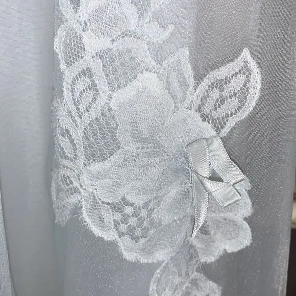 Vintage 1960s Pale Powder Blue Sheer Babydoll Nightgown | Small | by Vanity Fair