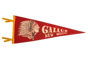 Vintage Gallup New Mexico Felt Flag