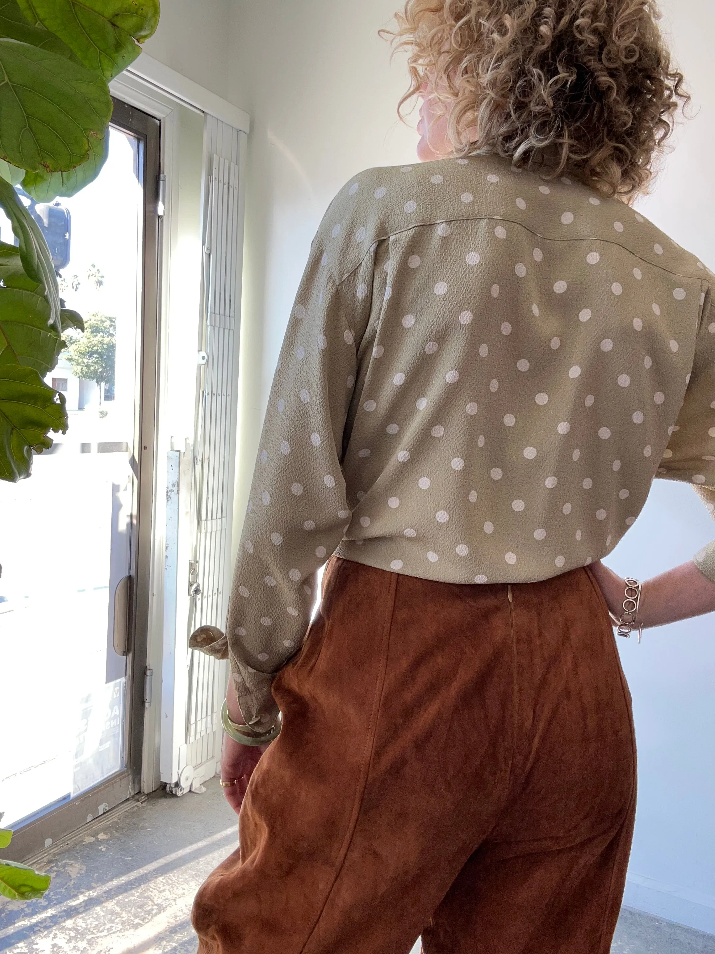 Vintage Issey Miyake Sport Polka Dot Blouse
