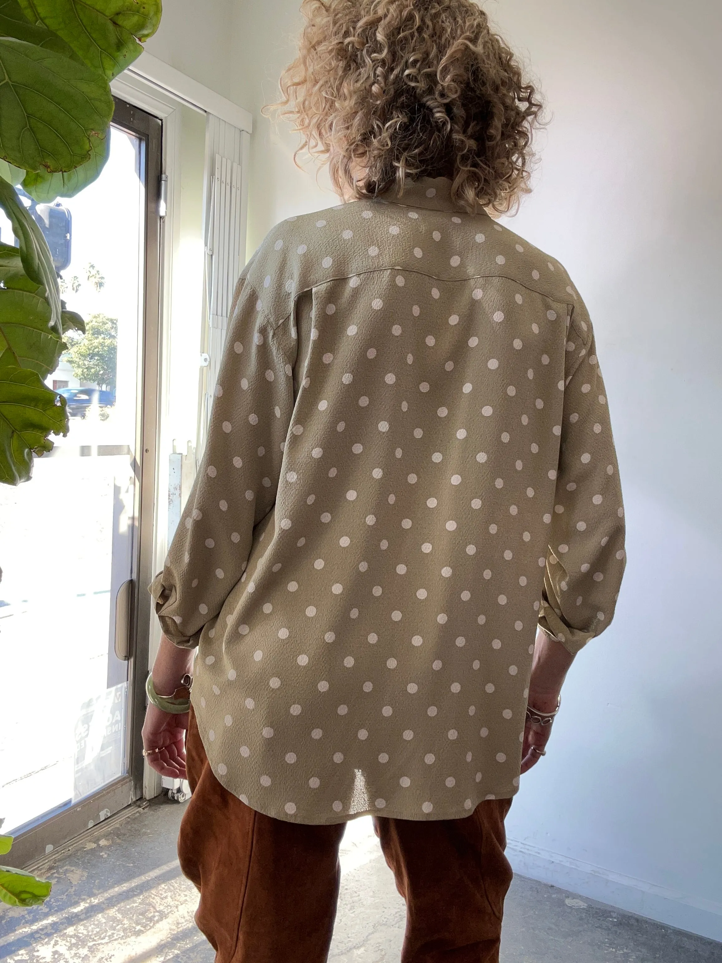 Vintage Issey Miyake Sport Polka Dot Blouse