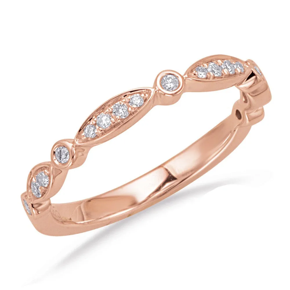 Vintage Marquise and Dot Bezel stackable Band