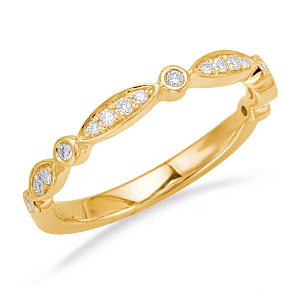 Vintage Marquise and Dot Bezel stackable Band