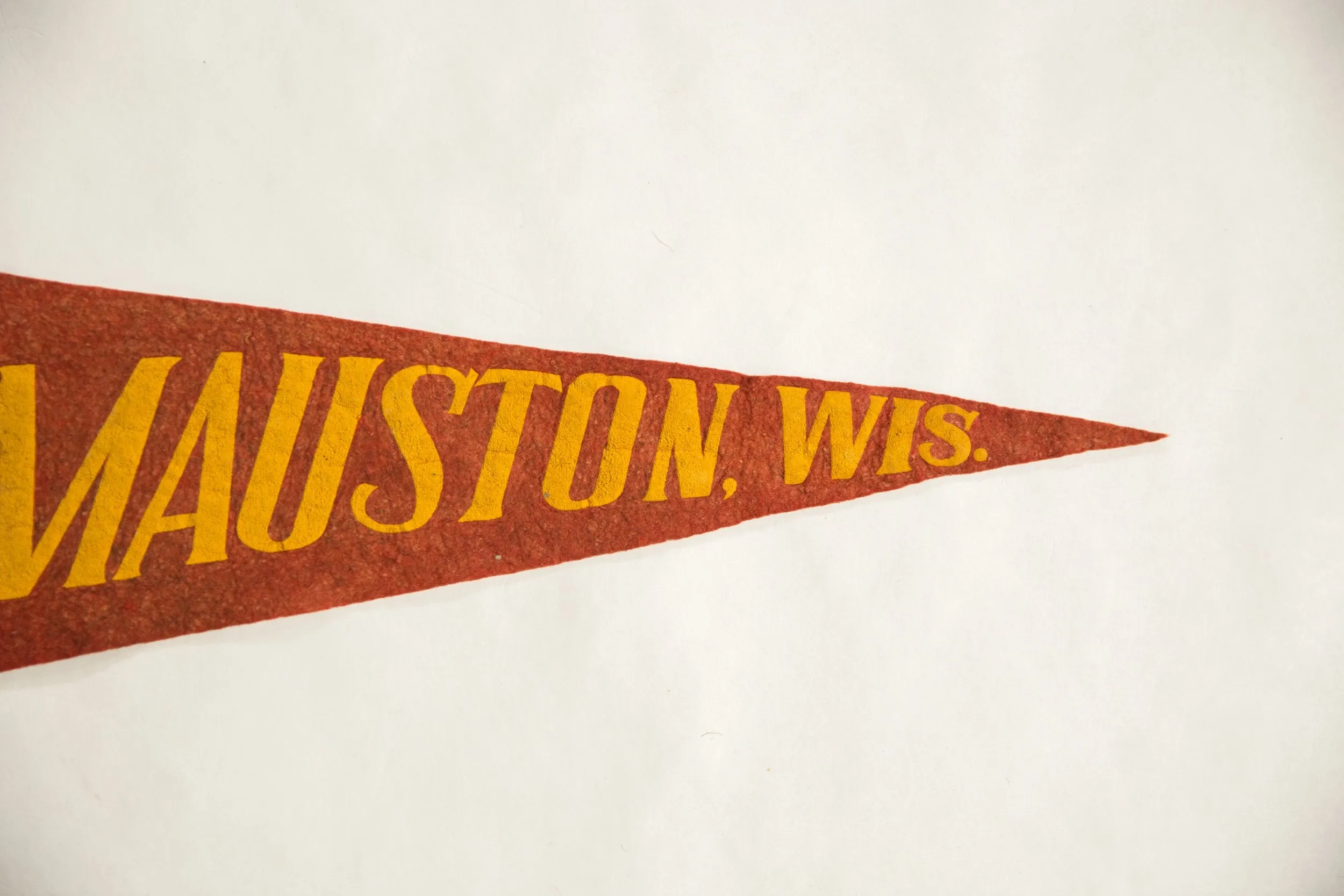 Vintage Mauston Wisconsin Felt Flag