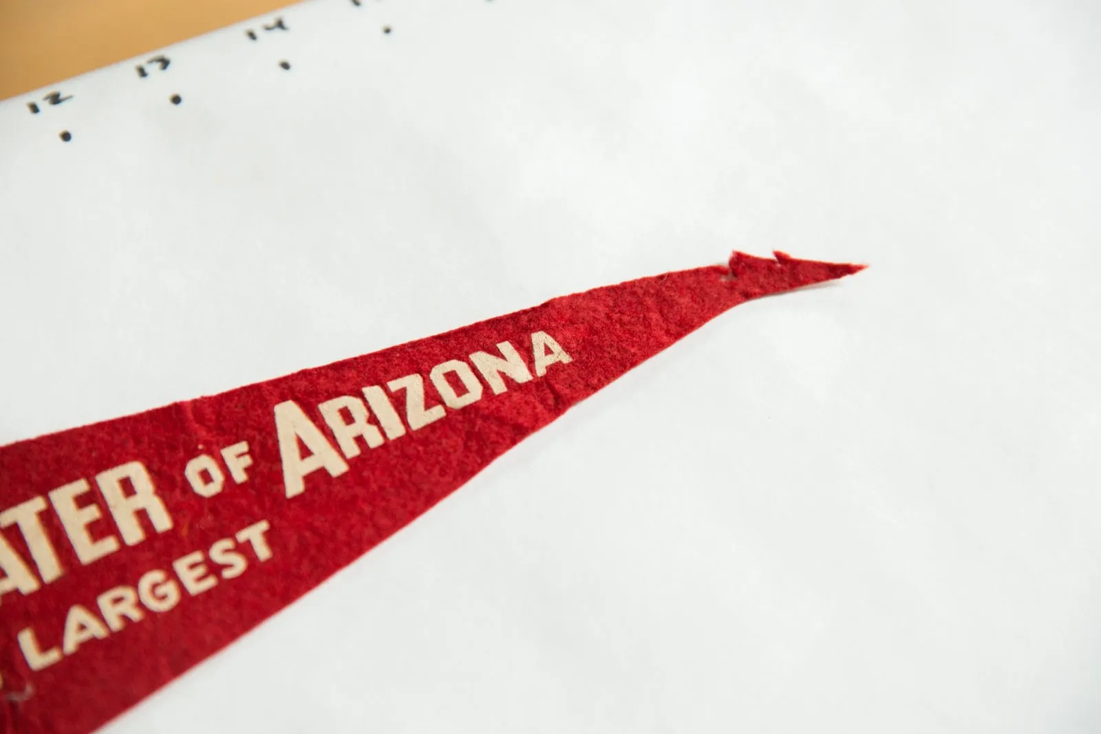 Vintage Meteor Crater of Arizona Felt Flag Pennant