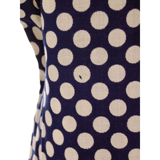 Vintage Mod Polka Dot Dress Adele Simpson 1960S 38-36-44
