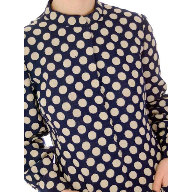 Vintage Mod Polka Dot Dress Adele Simpson 1960S 38-36-44