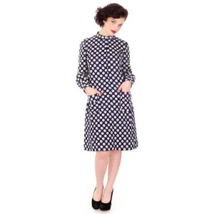 Vintage Mod Polka Dot Dress Adele Simpson 1960S 38-36-44