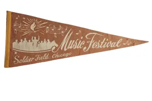 Vintage Musical Festival Chicago Felt Flag Pennant