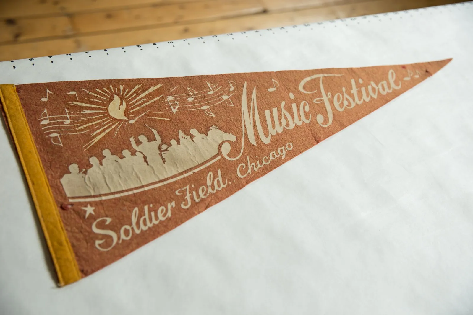 Vintage Musical Festival Chicago Felt Flag Pennant