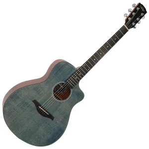 Vintage Pacific Coast Series Acoustic Guitar ~ Denim Blue