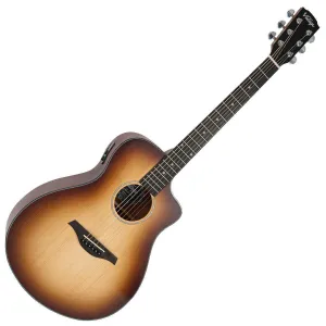 Vintage Pacific Coast Series Electro-Acoustic Guitar ~ Cappuchino Burst
